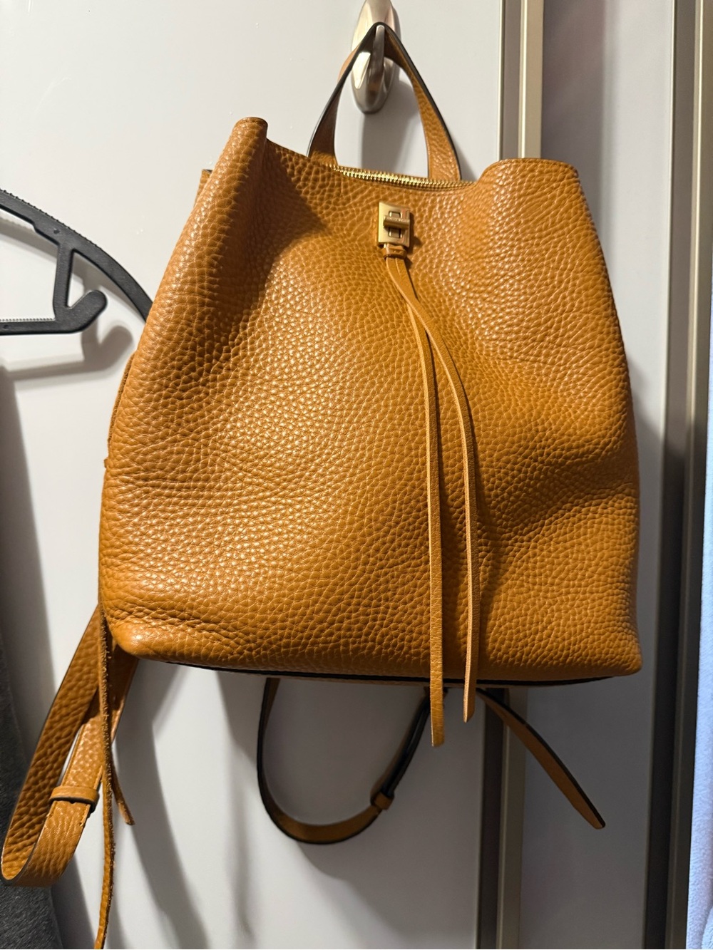 Rebecca Minkoff Darren medium backpack tote purse - soft Pebbled Leather